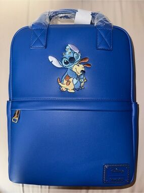 Disney Lilo & Stitch Loungefly Animal Friends Mid Size Leather Backpack NWT